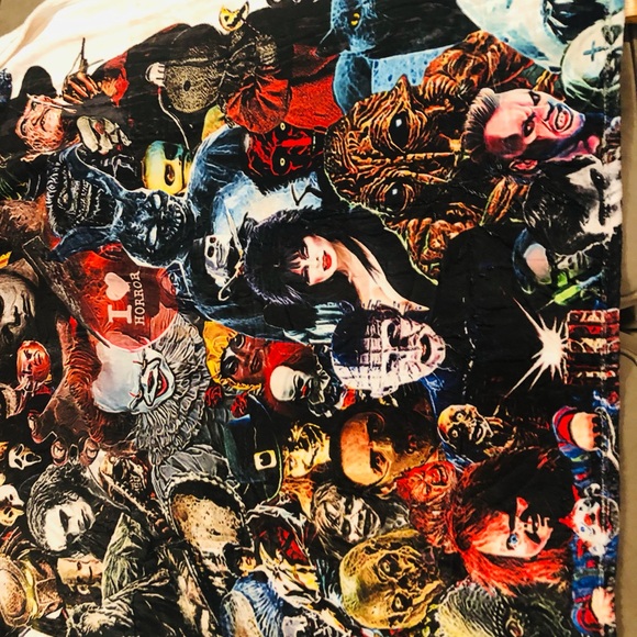 Horror Movies Character Icons Throw Blanket Fleece 50x60 Scary Movie - NWOT - Picture 6 of 8